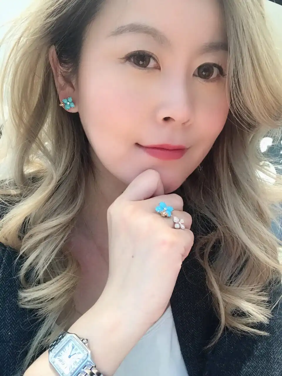 18K金耳钉图片展示